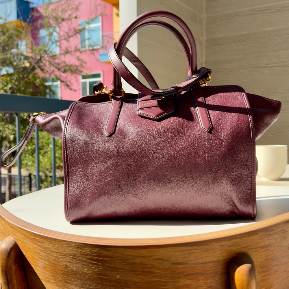 Marc By Marc Jacobs “Too Hot to Handle” in Bordeaux pebble leather